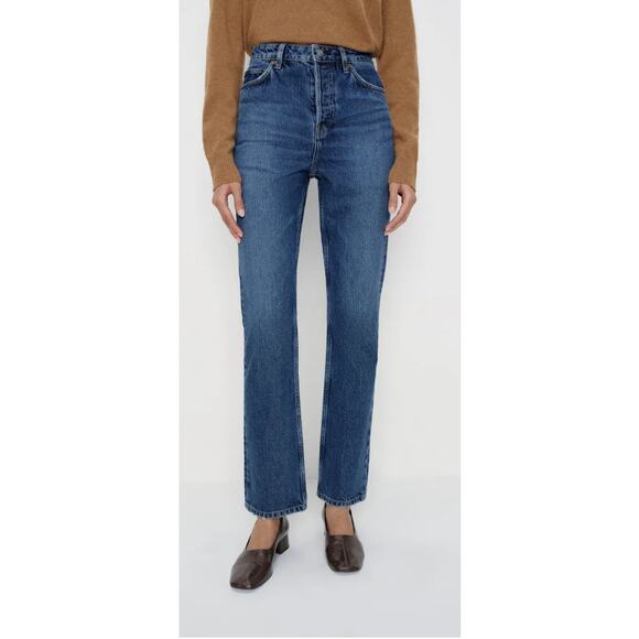 Reformation Cynthia High Relaxed Straight Leg Jeans Size 0 - Picture 2 of 11